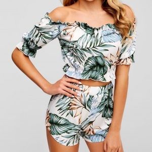 Zaful off shoulder 2 piece- Medium